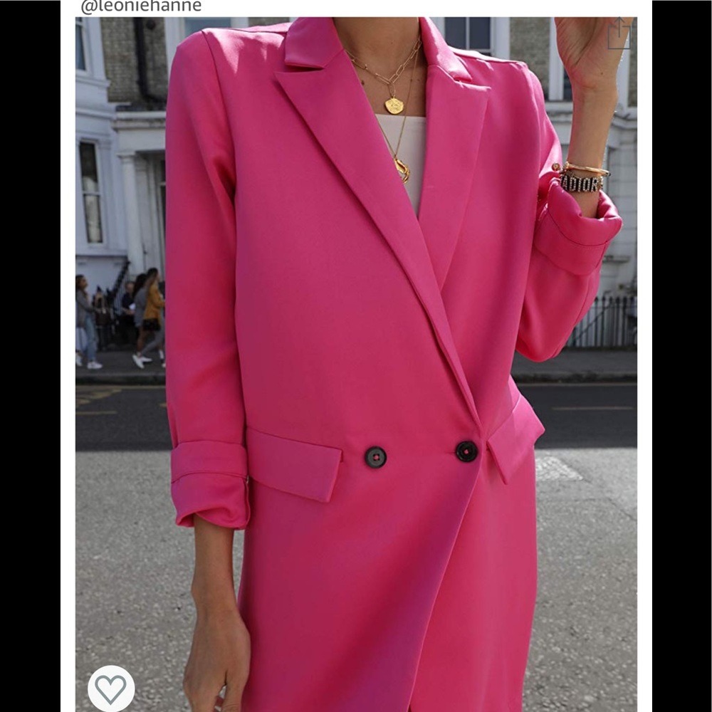 The Drop Amazon Fuchsia Long Blazer XS NWOT - Picture 4 of 4